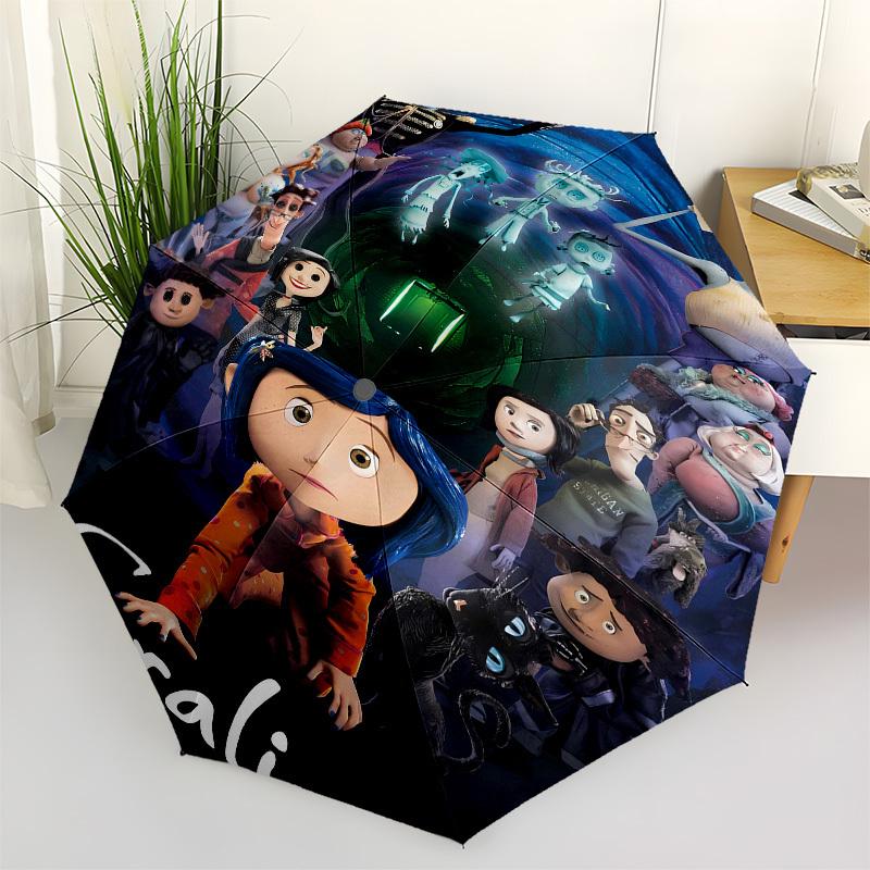 Coraline, Animation- Automatic Opening and Closing, 8-rib Structure Portable Umbrella, Suitable for Men and Women in All Seasons - Perfect G