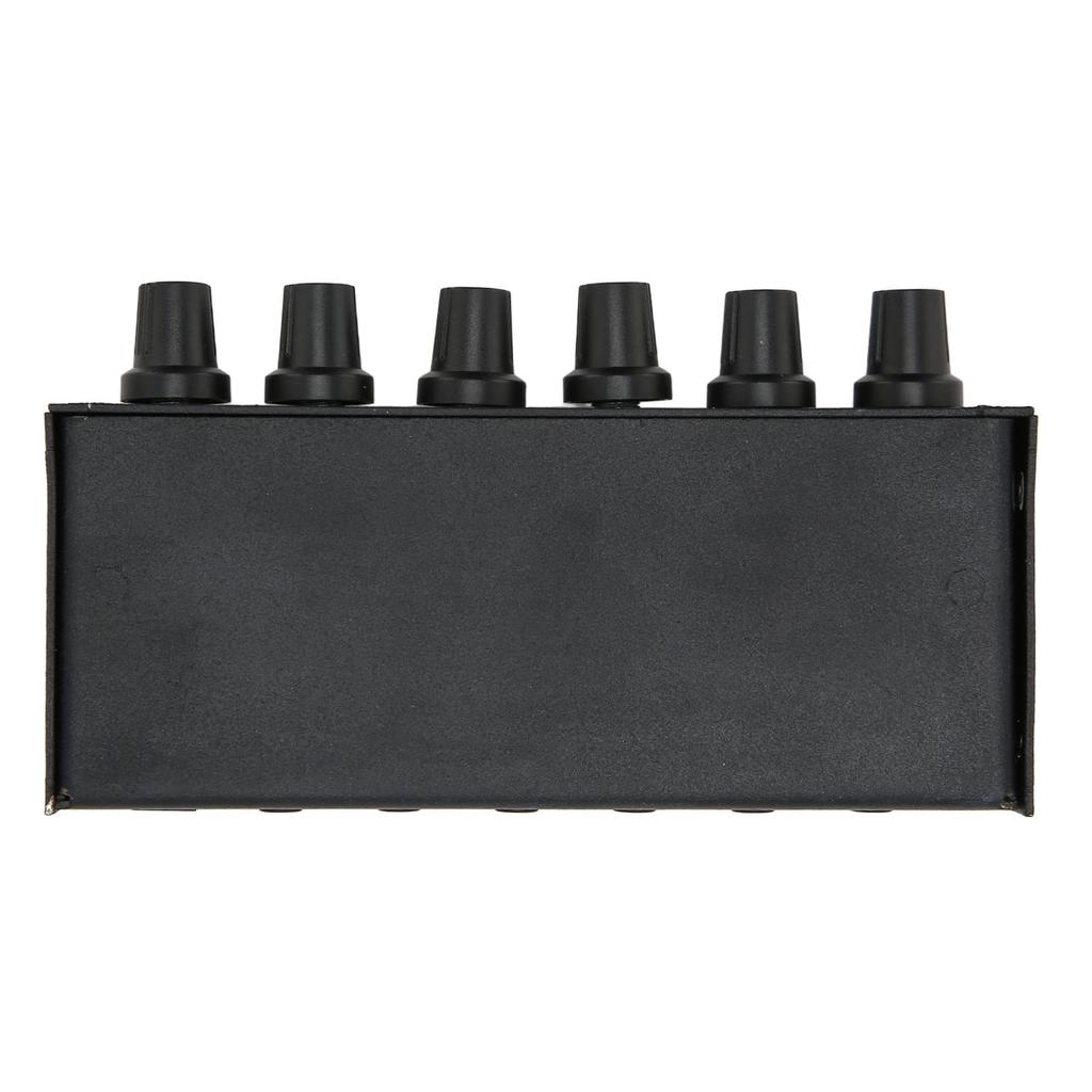 Portable Audio Mixer, Stereo Sound Signal Mixer, 2-in, 4-out, 3.5mm Interface, Stereo Headphone Amplifier Mixer for Studio and Stage Use