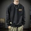 Осенне-зимний американский тяжелый ретро-свитер с круглым вырезом, мужская свободная модная брендовая повседневная куртка большого размера, нижняя рубашка