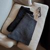Women's Black Wool A-Line Shorts - 2024 Autumn/Winter Casual Wide-Leg Style