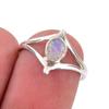 Natural Rainbow Moonstone Gemstone Handmade 925 Sterling Silver Ring Size 6 c5P09