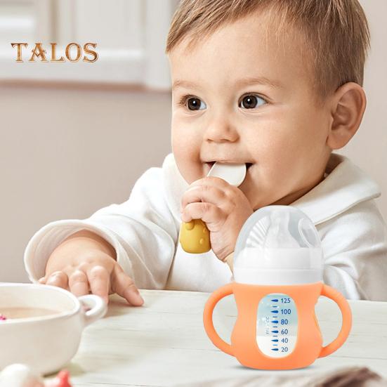 Чехол для детской бутылочки Philips 4/8 унций, стеклянные силиконовые ручки, удобные для захвата, защищающие от падения, уменьшающие воздействие пластика, чехол для детской бутылочки