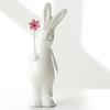 3pcs Ceramic Couple Rabbit Figurine Handicraft Bunny Statue White Rabbit Ornament  Bedroom