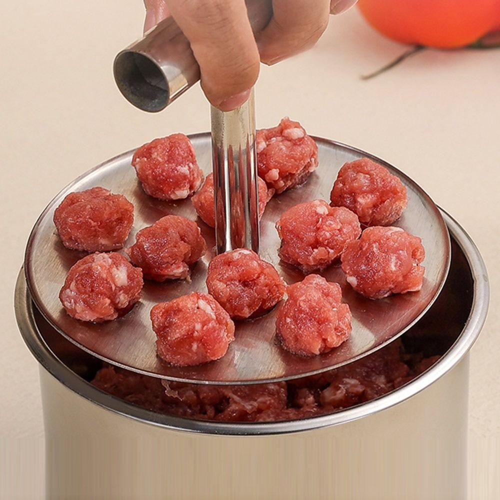 Ручной пресс для фрикаделек из нержавеющей стали, новый формовщик фрикаделек для домашнего хозяйства