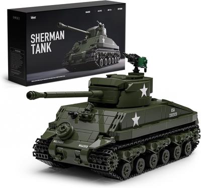 Nifeliz M4A3E8 Танк Шерман Конструктор для Взрослых, Военная Модель Игрушка, Декор для Офиса/Дома, Подарок на День Рождения (860 штук, NF10313)
