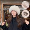 Women Fluffy Fur Bucket Hat Solid Color Winter Warm Plush Ear Protection Cap Ins Korean Girl Outdoor Windproof Basin Caps