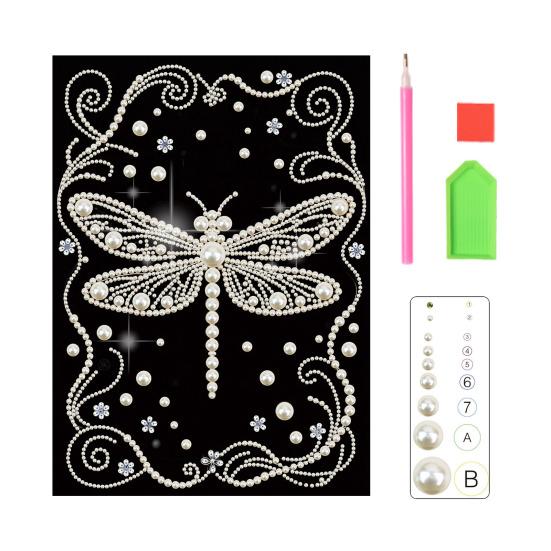 Набор для 3D-рисования жемчугом DIY Искусство и поделки из искусственного жемчуга для взрослых Мозаичная настенная живопись Картина с жемчугом и стразами в виде бабочки для декора дома и спальни