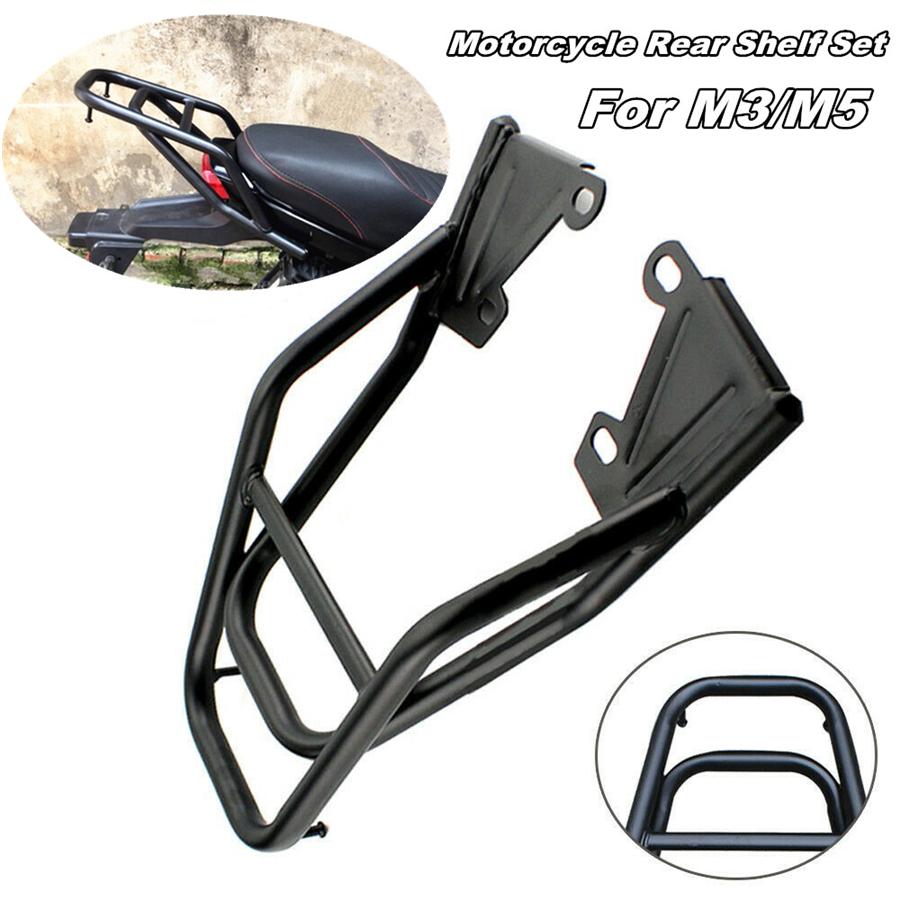 Black Motorcycle Tail Luggage Rack Tool Box Bag Mounting Bracket Seat Extension