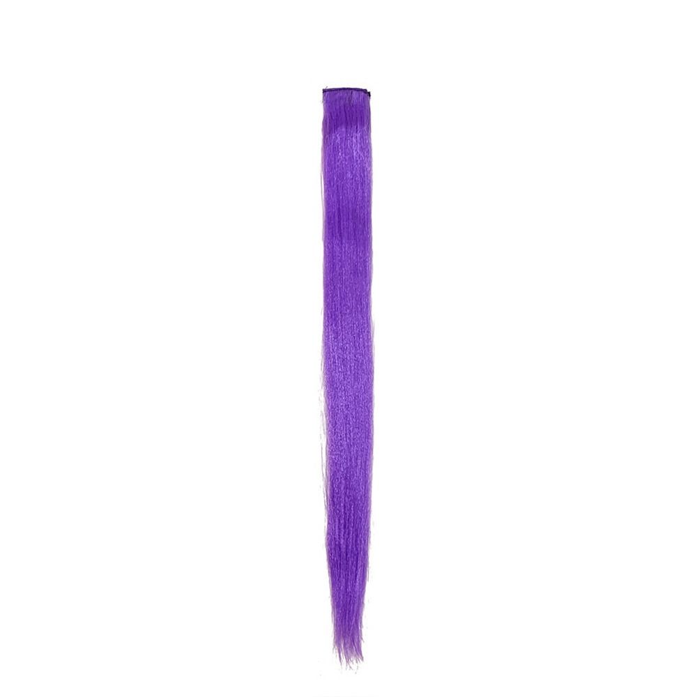 Hair Clips Luminous Hair Extensions Neon Fake Hair Colored Synthetic Hair Party