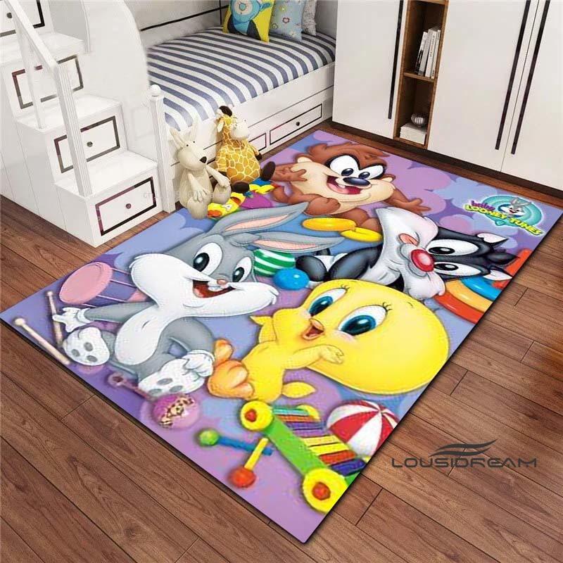 3D printed cartoon TweetyBird rug, suitable for living rooms, bedrooms, sofas, balconies, gardens, etc. Large-sized decorativ