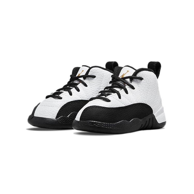Кроссовки Air Jordan 12 Retro TD Royalty Baby Белый Черный Металлик-Золотой 850000-170