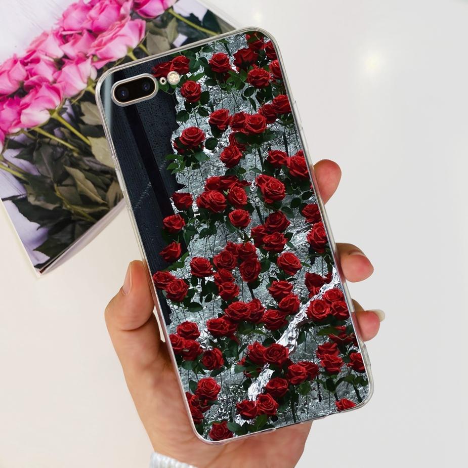 For IPhone 7 Plus Case iPhone8 Plus Fashion Painted Cover Clear Silicone Phone Case For iPhone 8 iPhone7 Plus Soft Fundas Bumper