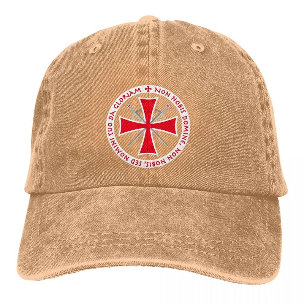 Папины шляпы Крест тамплиеров Non Nobis Domine Крест рыцаря-крестоносца Рыцарская шляпа Женская шляпа Солнцезащитный козырек Бейсболки Масонская кепка с козырьком