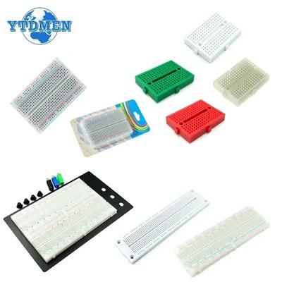Макетная плата 400 700 750 830 отверстий MB-102 Беспаечная печатная плата Мини-тестовая плата ZY-204 1600 точек Прототип платы Перемычка Кабель DIY Kit
