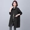 Women's Mid-Length Quilted Trench Coat - 2025 Spring/Autumn Stylish Cotton-Padded Jacket