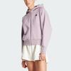 Adidas ЗНЕ. Толстовка с капюшоном на молнии свободного кроя с сплошным логотипом, женская толстовка с капюшоном лавандового цвета IS3934