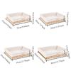 Rectangular Handmade Rattan Storage Baskets French Style Weaving  Storage Tray  Household