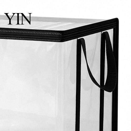 PVC Storage Bag Clothes Bag, with Lid And Handles, Large Capacity Dustproof Kids Toy Organizer Organizer, Transparent Container for Book Toys