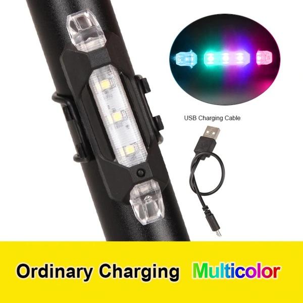 Ultra Bright LED Rear Bike Tail Light 3 Modes Flashing Safety Warning Light USB Rechargeable Bicycle Taillights STAL