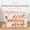 3 Layer / 4 Layer Egg Roller Rack Large Capacity Egg Organiser New Refrigerator Egg Storage Box
