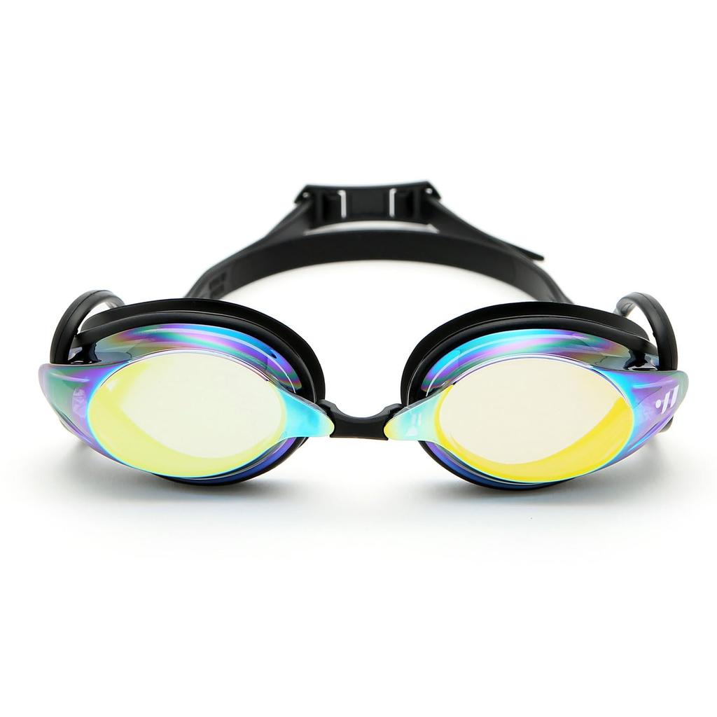 SWAVE SWIPE Mirrored Swimming Gold Goggles, Unisex, Prism,