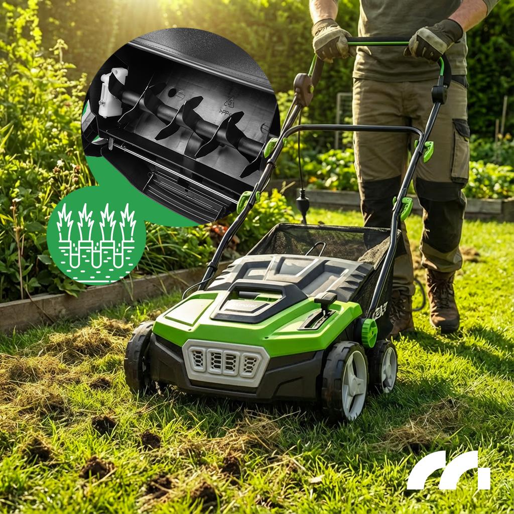 Maltec Masterlawn-Pro2600 Electric Lawn Scarifier Aerator 38cm