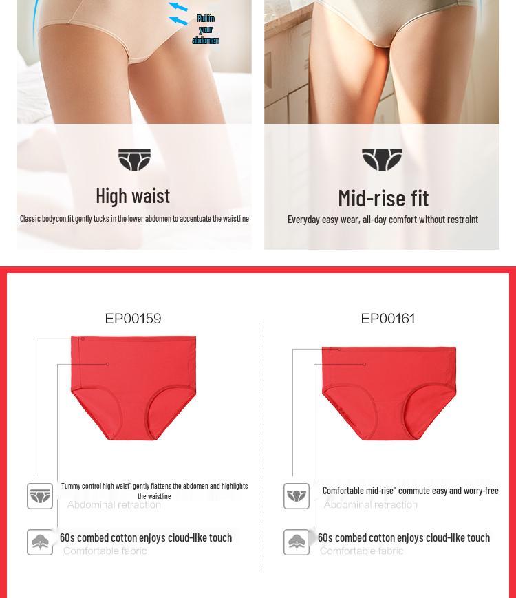 Женские хлопковые трусы-слипы средней посадки серии Embry Candies