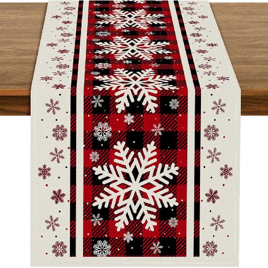 72 x 13 Inch Valentines Day Table Runner – Red and Pink Hearts with Love and XOXO Lettering, Polka Dot Heart Pattern for Dining Room, Kitchen, and