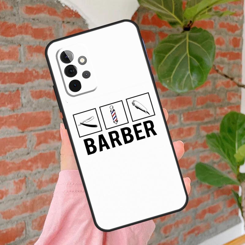 Barber Shop Hair Stylist Salon Phone Case For Samsung Galaxy A54 A34 A14 A55 A35 A25 A15 A52 A32 A12 A51 A71 A13 A33 A53
