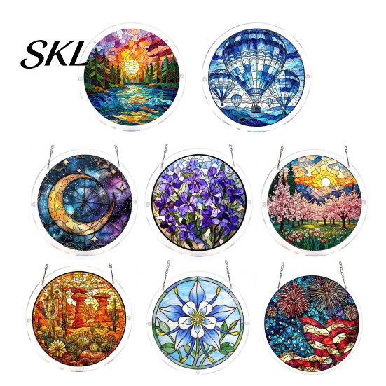 High Transparency Acrylic Art Puzzle Suncatcher, Artistic Window Hanging Ornament, 7.48 Inch Sun Catcher Decoration, Ideal for Gifting And Home Decor