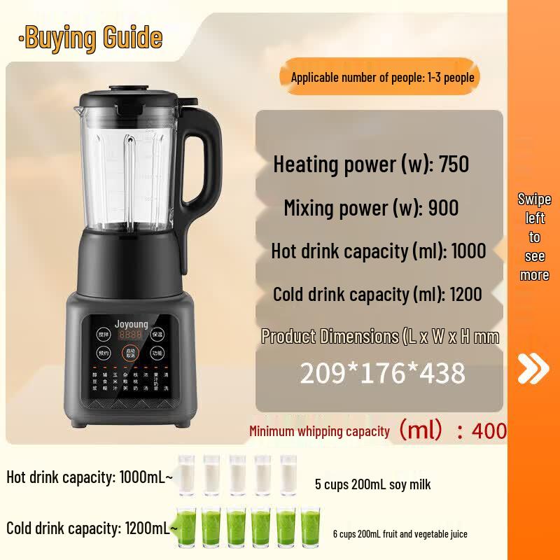 Joyoung Quiet Auto-Clean Blender & Soy Milk Maker P203 CN plug (adapter included)