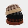 Thickened Knitted Beanie Hat Warm Brimless Knit Cap Retro Streetwear Docker Hat  Unisex
