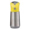 Bibox Stainless Steel Straw Cup 350ml, Gray Yellow, 1 Piece