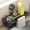 Пластиковая присоска Стойка для слива тряпок Настенная Стойка для хранения кухонных полотенец и губок Кухня