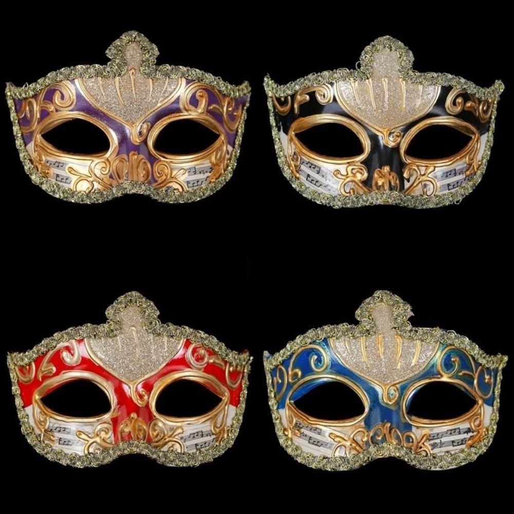 Party Cosplay Props Halloween Masks Half Face Venice Mask Personality Glitter Mask Women