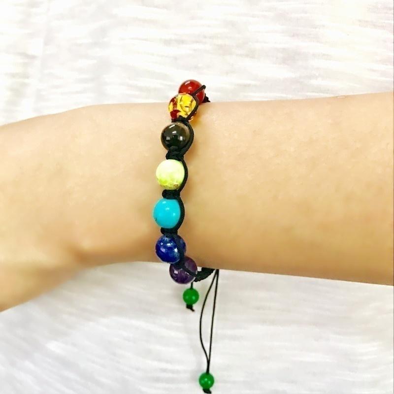 7 Chakra Healing Balance Beads Bracelet Yoga Life Lovers Casual Jewelry ADM