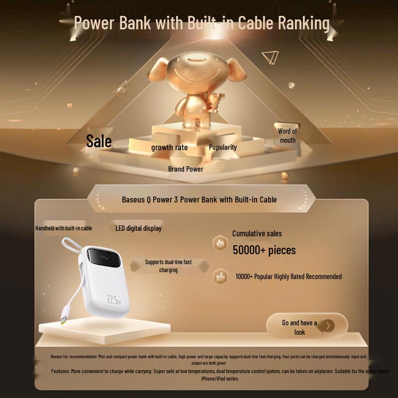 Baseus Q Power 3 20000mAh 22.5W Fast Charging Power Bank