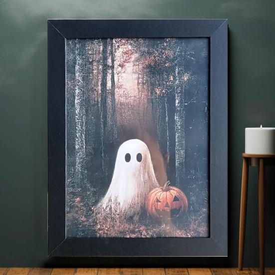 Framed Ghost Picture Ghost Wall Art Decoration Creepy Gothic Picture