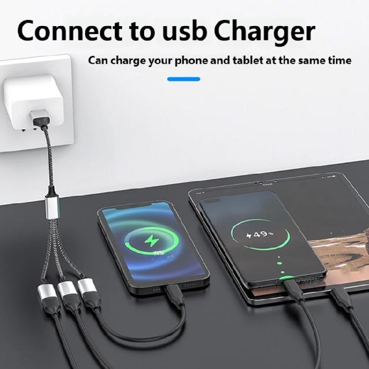 Разветвитель USB Type C на 3 порта USB A для быстрой зарядки, высокоскоростной передачи данных, с поддержкой OTG