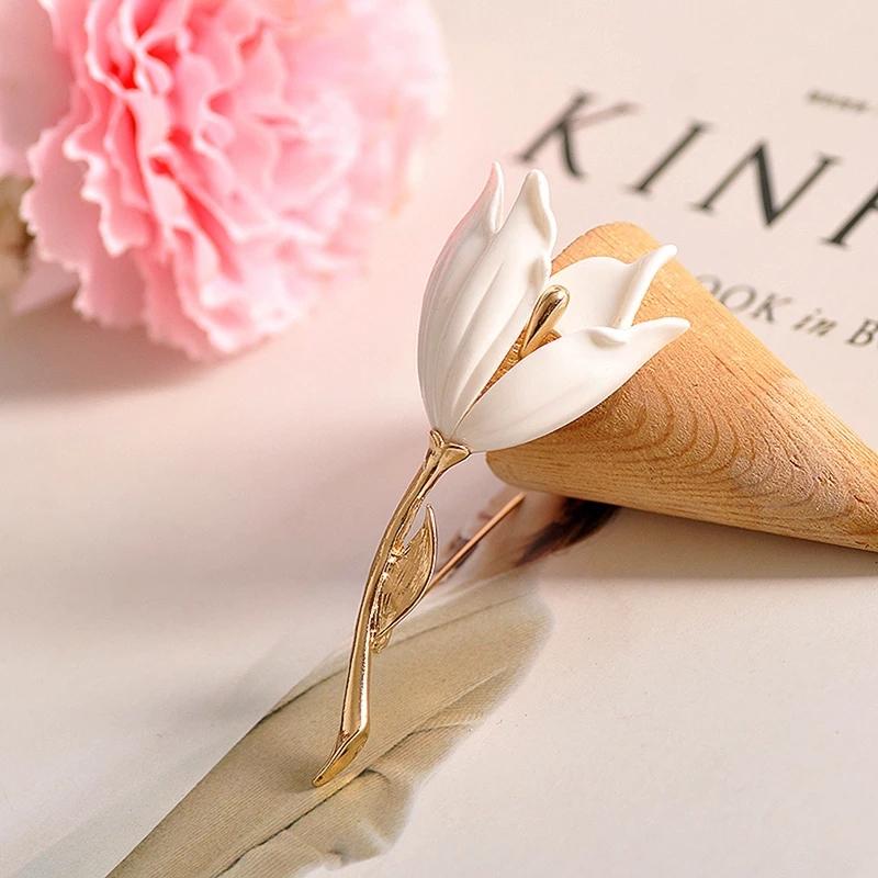 Новые Модные Аксессуары Девушка в Евроамериканском Стиле Великолепная Цветочная Брошь День Рождения