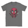 Novelty Chibi Deadpool T-Shirt for Round Collar Cotton T Shirts Short Sleeve Tees Summer Clothes Unisex
