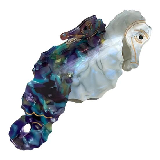 Женская заколка для волос Серия Океан Дельфины Киты Форма Ацетатная заколка для волос Большой размер Заколка для волос на затылок