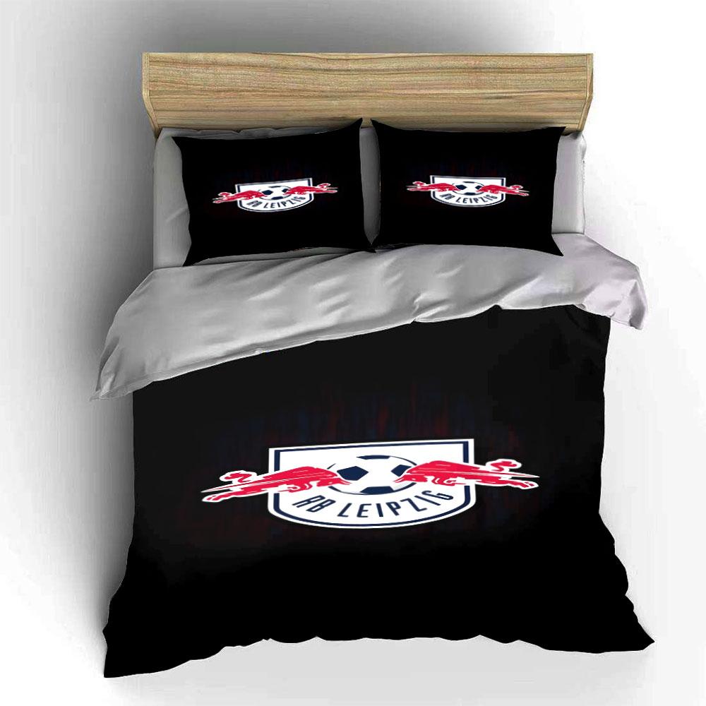 Red bulls with soccer. Bedding sets Duvet cover sets Duvet covers Pillowcases(1*Duvet Cover 2*Pillowcases without duvet insert)