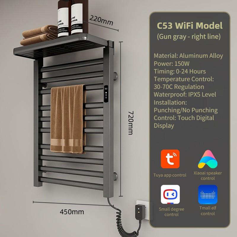 Электрическая сушилка для полотенец Бытовая Интеллектуальная Постоянная Температура Сушка Ванная Комната Полка для полотенец Сенсорное Управление Стеллаж для хранения