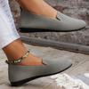 Fashion Flat Heel Casual Shoes Women Spring Summer Autumn Knits Ballet Flats Round Head Trendy Print Shoes Barefoot Loafers Shoes