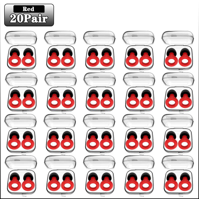 20 пар звуконепроницаемых силиконовых берушей для сна, противошумных, для сна, специальных, противошумных, обучающих, берушей для ушей с шумоподавлением