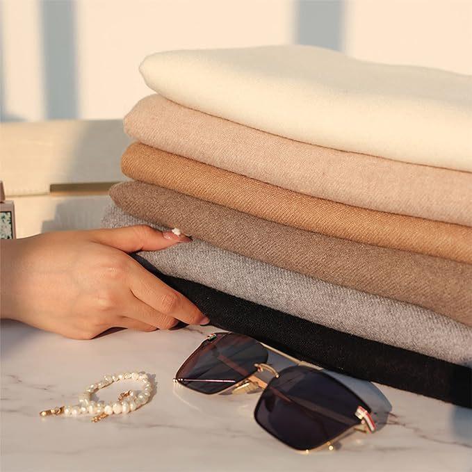 Solid Color Women Imitation Cashmere Winter Warm Scarf Shawls Thick Neckerchief Foulard Echarpe Wrap Designer Unisex Pashmina