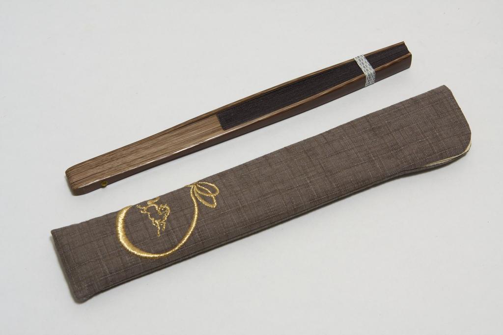 Сумка для вентилятора Shibu Kyoto Craftsman Handmade, деревянная коробка [Hasegawa] Вентилятор Kyoto, веер, в комплекте, (коричневый)
