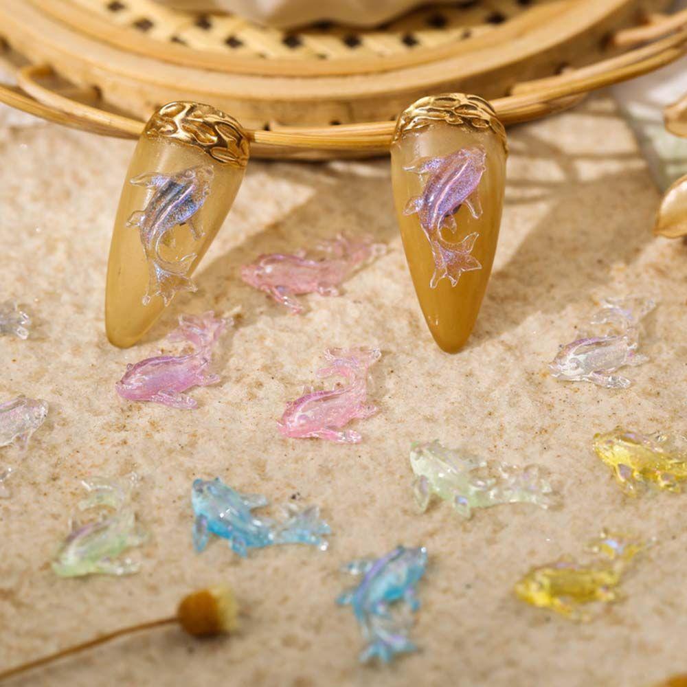 Manicure Fish Nail Rhinestones Goldfish Nail Charms Nail Art Decoration Crystal Nail Jewelry