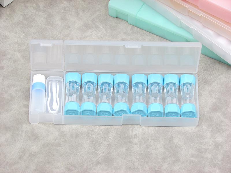 8 пар держатель для контактных линз, дорожный портативный маленький милый прозрачный мешок для очков, контейнер для контактных линз, чехол для хранения